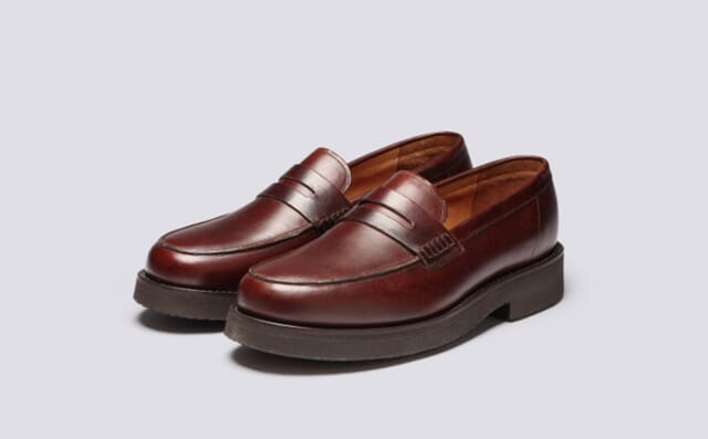 grenson Jago | Mens Loafers in Brown Pull Up Leather