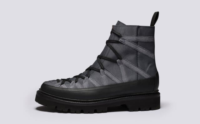 Grenson Jeanette | Womens Hiker Boots In Grey Canvas