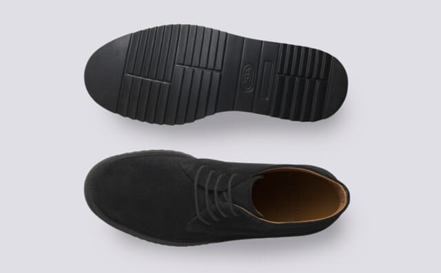 Grenson Keats | Mens Chukka Boots In Black Suede