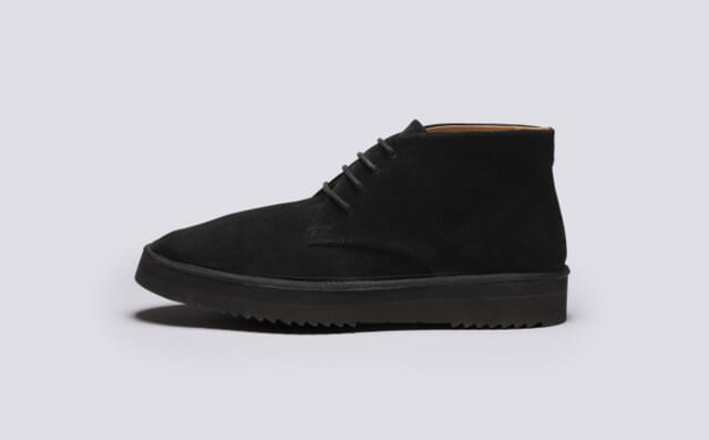Grenson Keats | Mens Chukka Boots In Black Suede