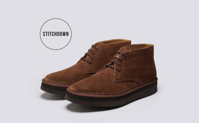grenson Keats | Mens Chukka Boots in Toffee Suede