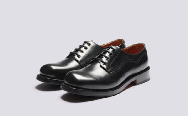 grenson Kennedy | Mens Derby Shoes in Black Leather