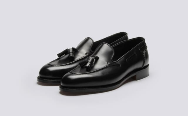 grenson Leadenhall | Mens Loafers in Black Leather