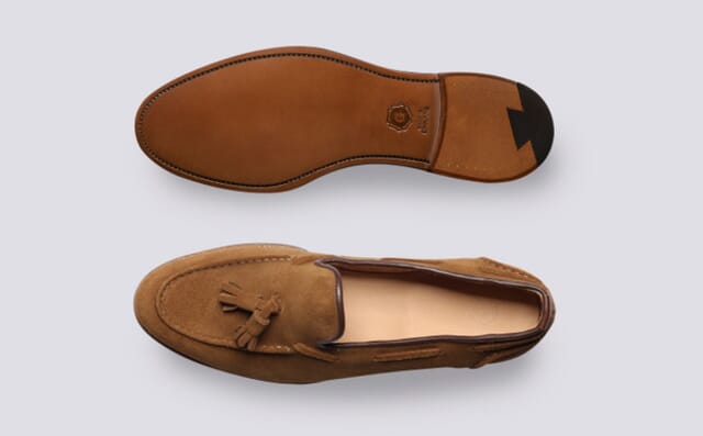 Grenson Leadenhall | Mens Loafers In Brown Suede