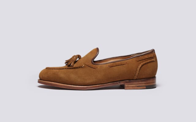 Grenson Leadenhall | Mens Loafers In Brown Suede