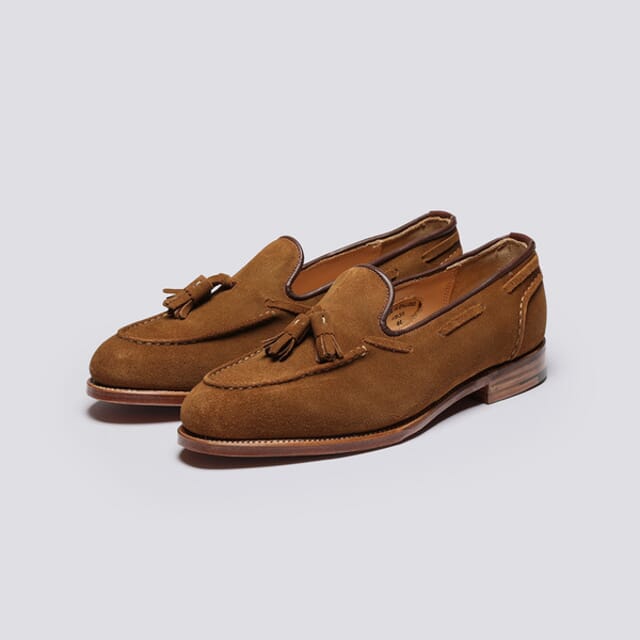 Grenson Leadenhall | Mens Loafers In Brown Suede