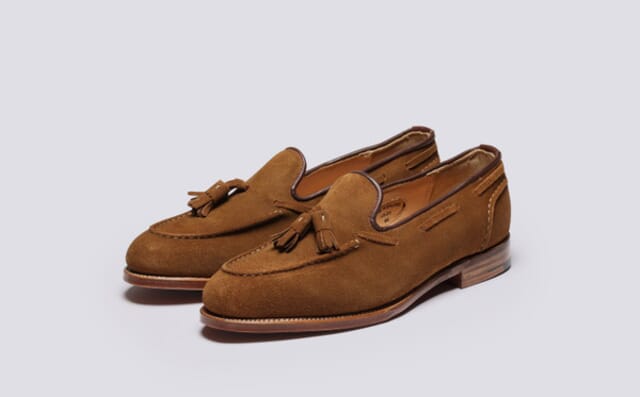 grenson Leadenhall | Mens Loafers in Brown Suede