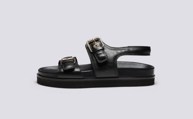 Grenson Leisel | Womens Sandals In Black Leather