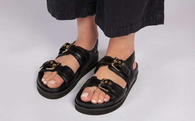 Grenson Leisel | Womens Sandals In Black Leather