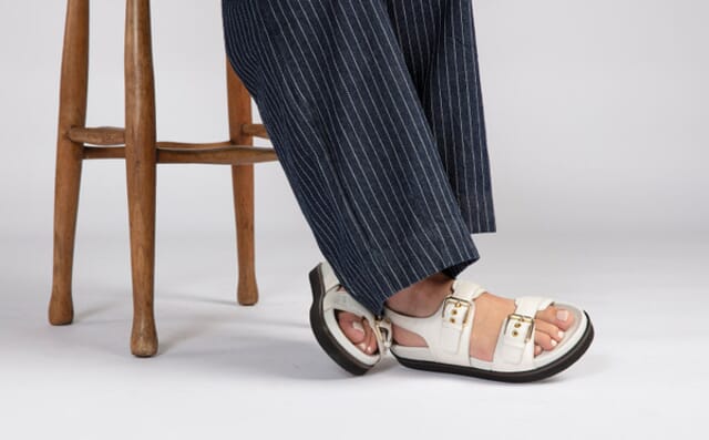 Grenson Leisel | Womens Sandals In White Leather