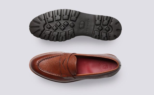 Grenson Lloyd | Mens Loafers In Tan Country Grain