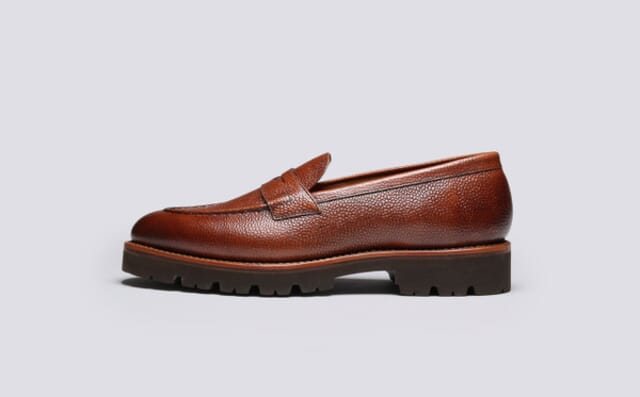 Grenson Lloyd | Mens Loafers In Tan Country Grain