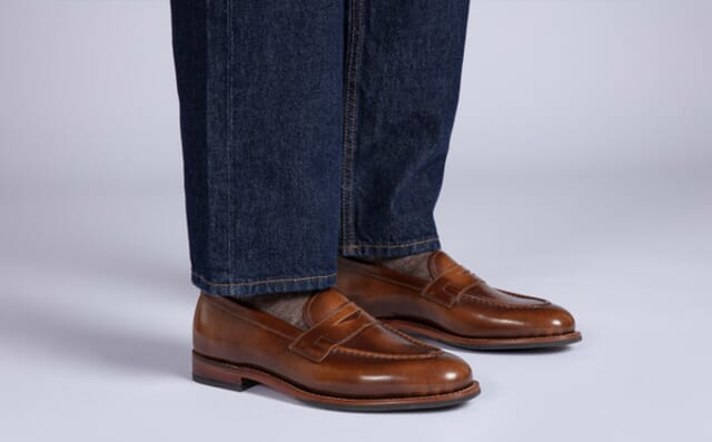 Grenson Lloyd | Mens Loafers In Tan Grain Leather