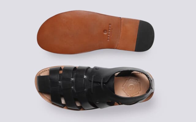 Grenson Maitland | Mens Sandals In Black Leather