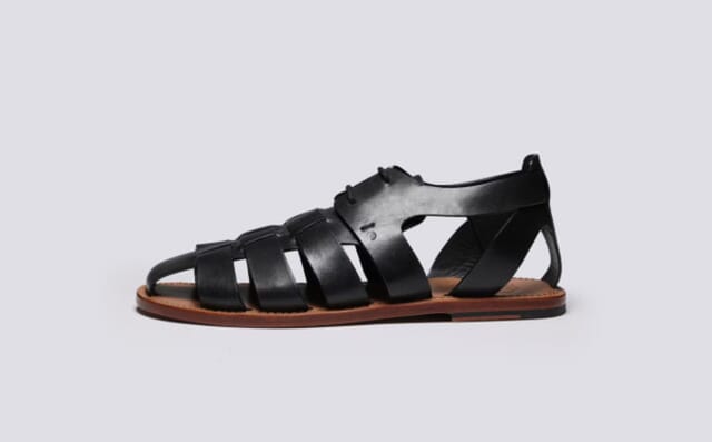 Grenson Maitland | Mens Sandals In Black Leather