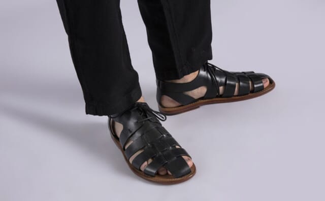 Grenson Maitland | Mens Sandals In Black Leather