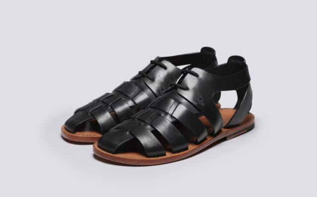 grenson Marion | Womens Sandals in Black Leather