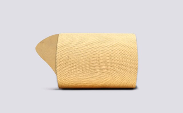 Grenson Mens Applique Sock | Yellow Cotton