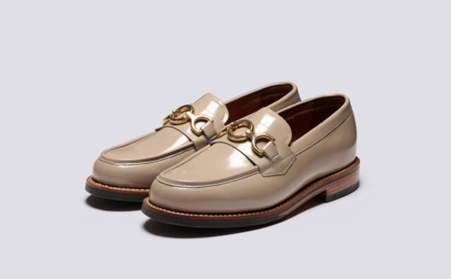 grenson Nina | Womens Loafers in Pink Gloss Leather