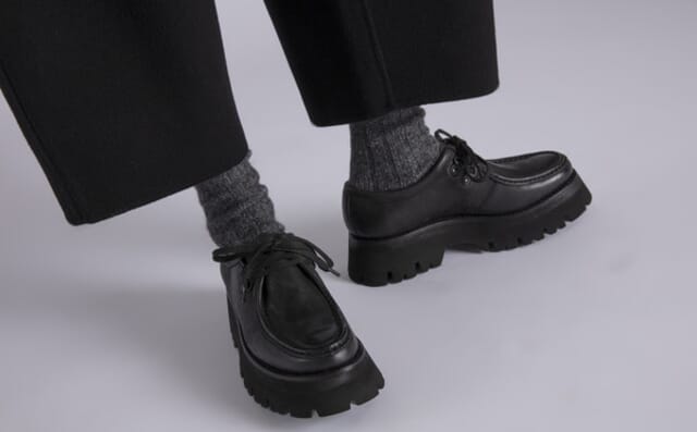 Grenson Polly | Womens Derby Shoes In Black Nubuck