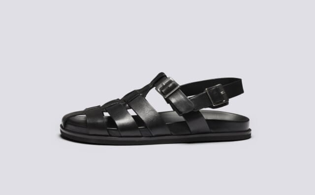 Grenson Quinton | Mens Sandals In Black Leather
