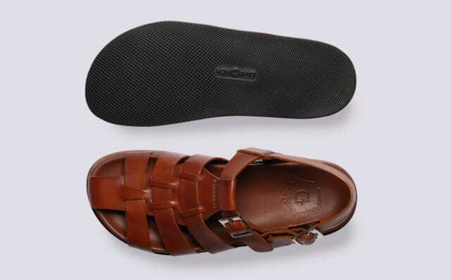 Grenson Quinton | Mens Sandals In Tan Leather