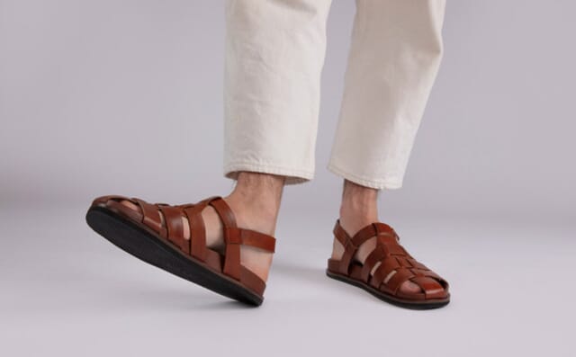 Grenson Quinton | Mens Sandals In Tan Leather