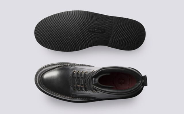 Grenson Rhoda | Womens Derby Boots In Black Leather