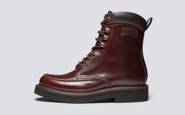 Grenson Rhoda | Womens Derby Boots In Brown Leather