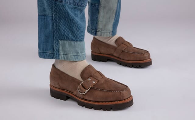 Grenson Ripley | Mens Loafers In Brown Nubuck Grain