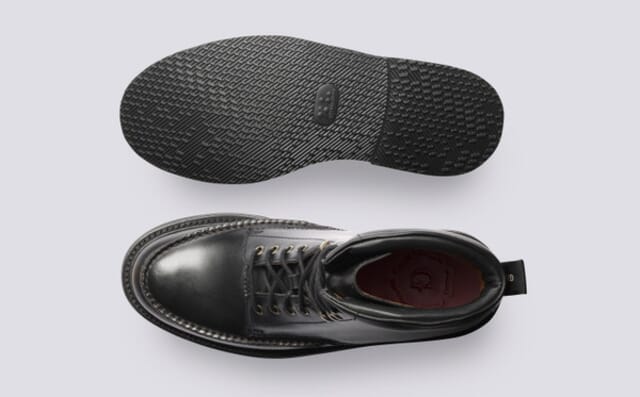 Grenson Roddy | Mens Derby Boots In Black Leather
