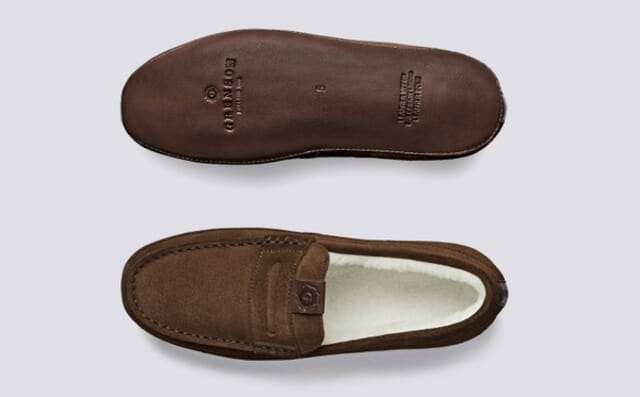 Grenson Slone | Womens Slippers In Cigar Suede