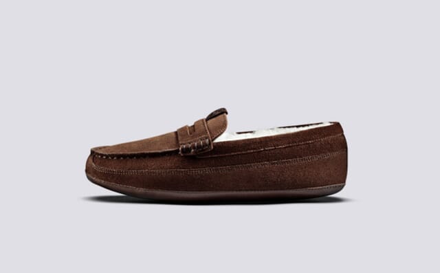 Grenson Slone | Womens Slippers In Cigar Suede
