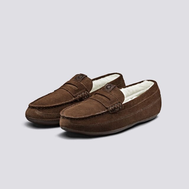 Grenson Slone | Womens Slippers In Cigar Suede