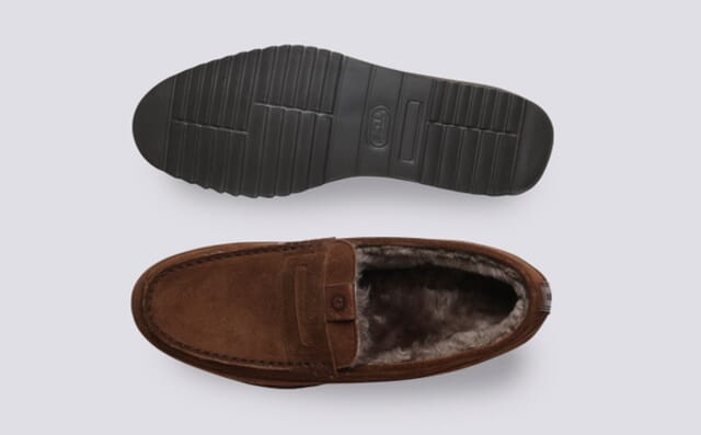 Grenson Sly 2 | Mens Slippers In Brown Suede