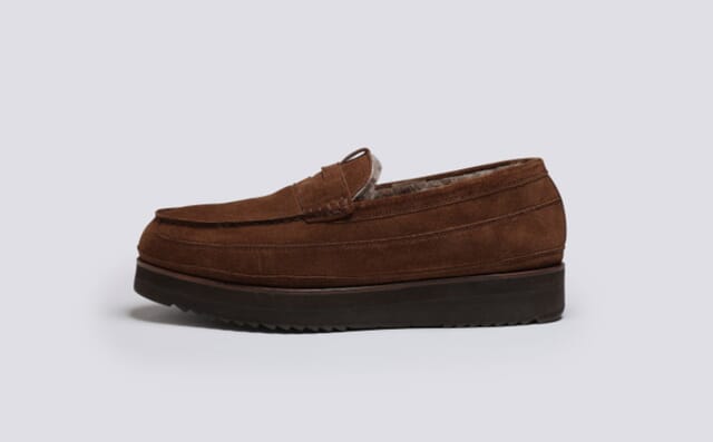 Grenson Sly 2 | Mens Slippers In Brown Suede