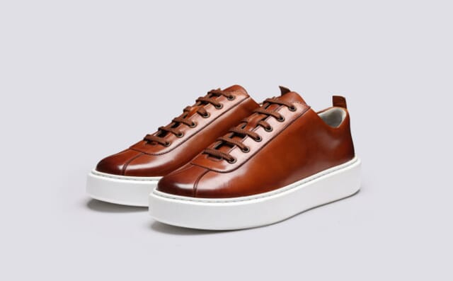 grenson Sneaker 30 | Mens Sneakers in Tan Leather