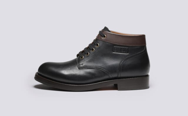 Grenson Ted | Mens Boots In Black Pull Up Leather