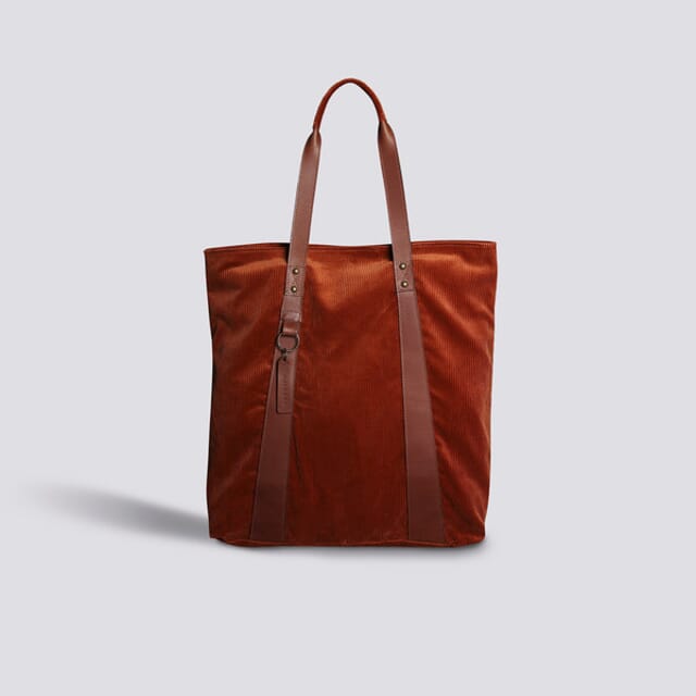 Grenson Tote Bag In Brown Corduroy