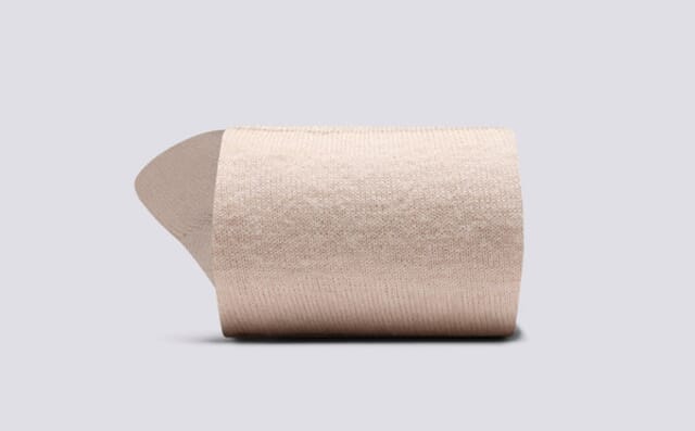 Grenson Womens Alpaca Sock | Cream Wool