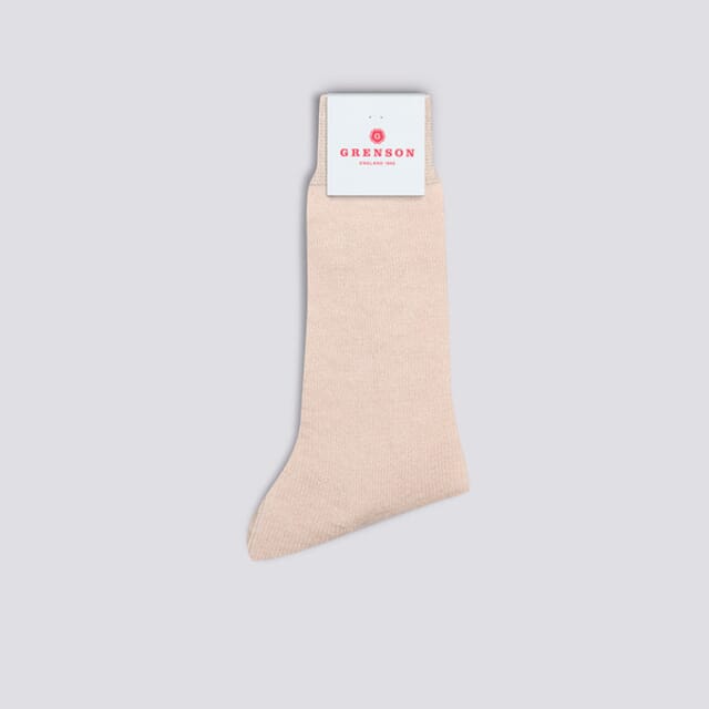 Grenson Womens Alpaca Sock | Cream Wool