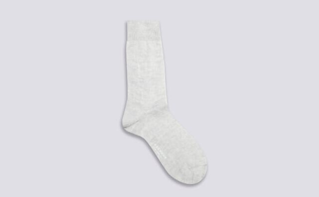 Grenson Womens Alpaca Sock | Light Grey Wool