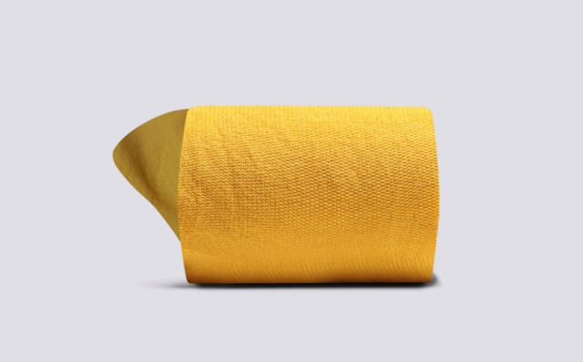 Grenson Womens Chunky Rib Sock | Mustard Wool