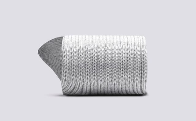 Grenson Womens Chunky Wool Sock | Grey Wool