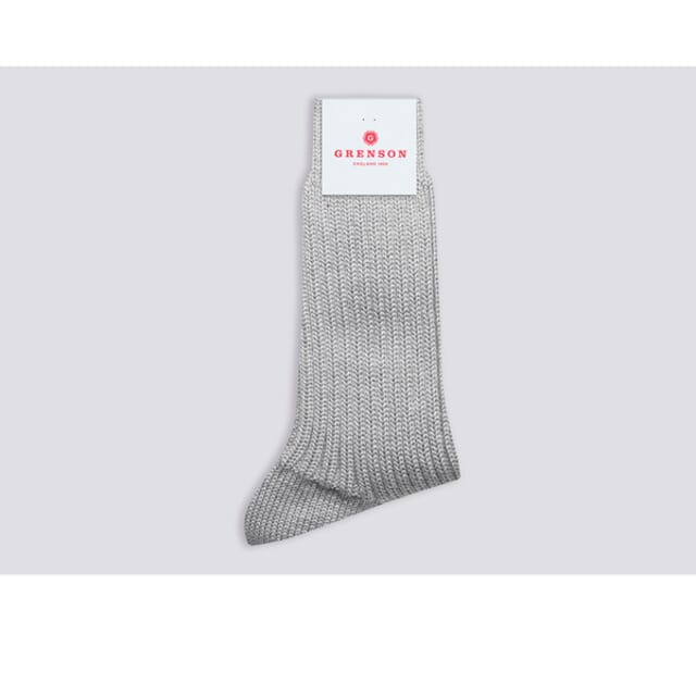 Grenson Womens Chunky Wool Sock | Grey Wool
