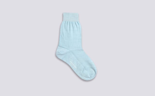 Grenson Womens Sock | Pale Blue Wool Mix