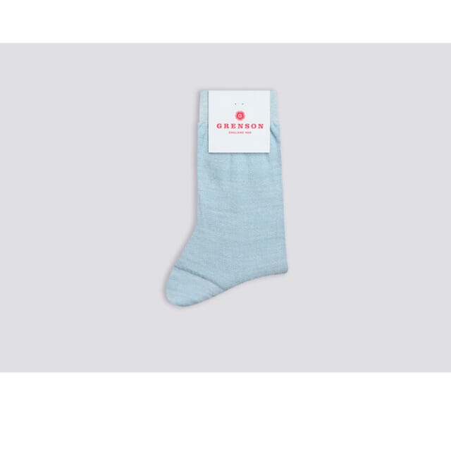 Grenson Womens Sock | Pale Blue Wool Mix