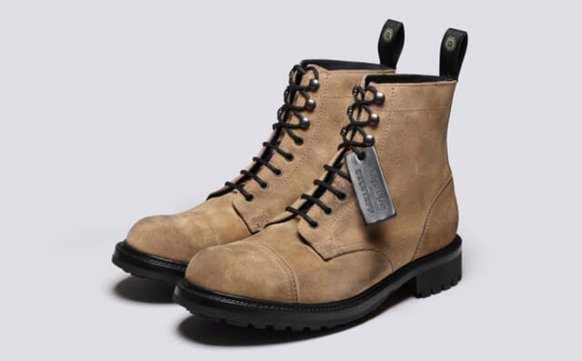 grenson Grenson x Belstaff 2 | Mens Boots in Beige Suede