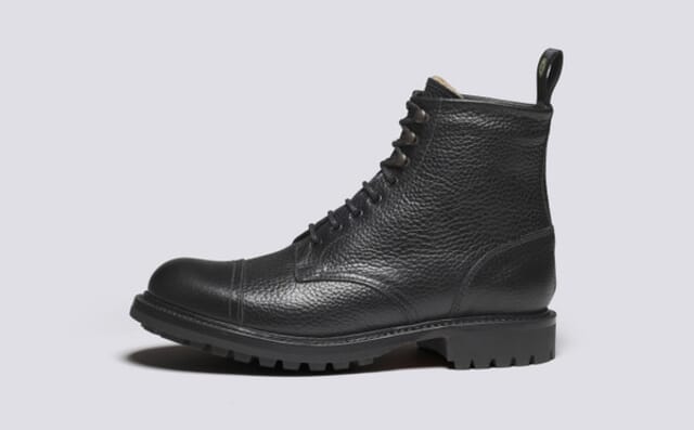 Grenson Grenson X Belstaff 3 | Mens Boots In Black Grain And Shearling