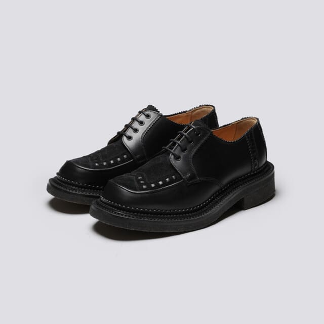 Grenson Grenson X Yuketen | Mens Creeper In Black With Triple Welt